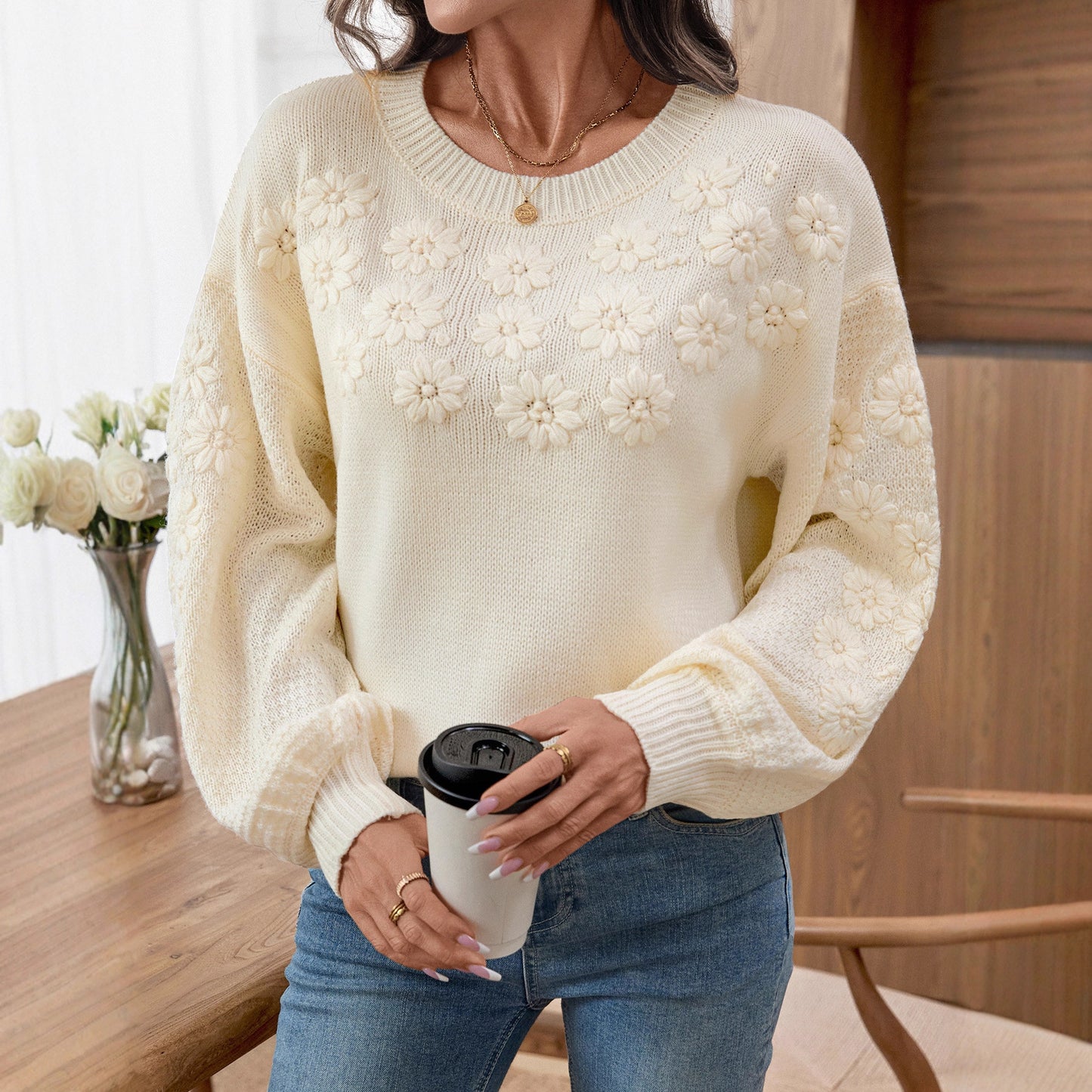 Chrysantheme Pullover