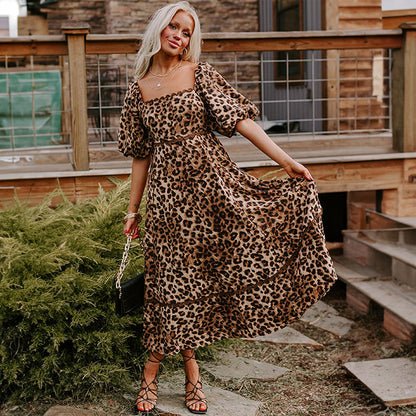 Sofie | Summer dress with panther print