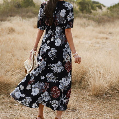 Floral summer beach dress